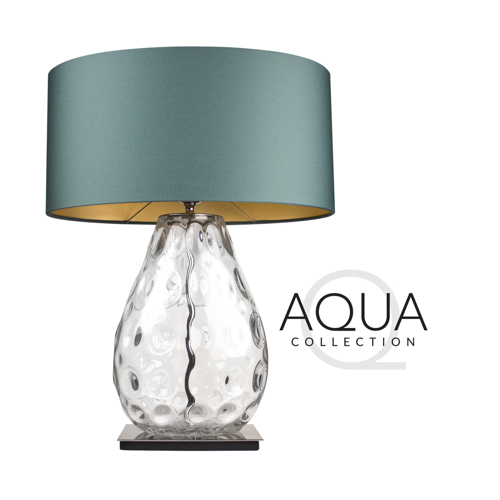 Aqua Due Abrissi, Sea Green Glass Table Lamps