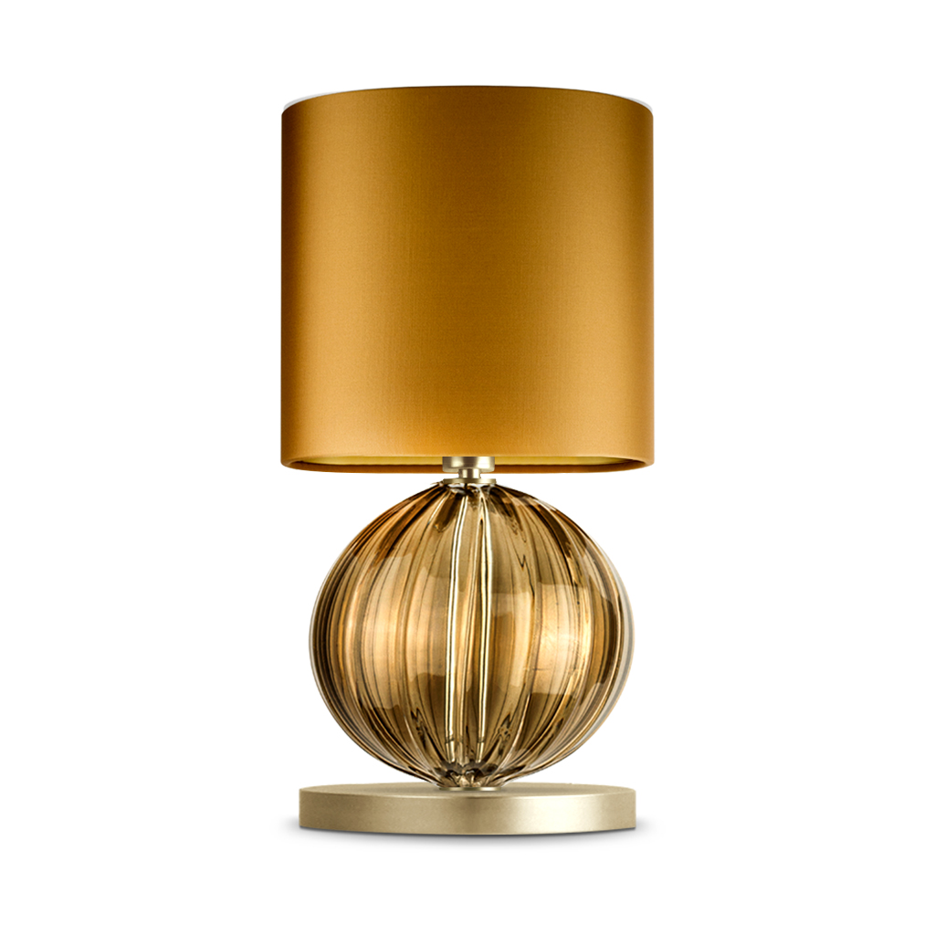 Table lamp in brass and classic crystal with luxury m059 swarovsky